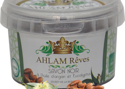 Savon noir huile d’argan et eucalyptus (Réf: abgcos10)