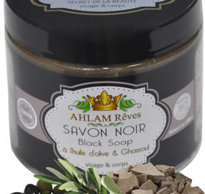 Savon noir huile d’olive et Ghassoul (Réf: abgcos12)